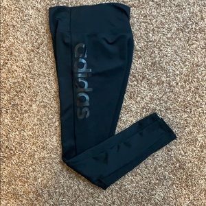 Adidas high waist, mesh bottom leggings